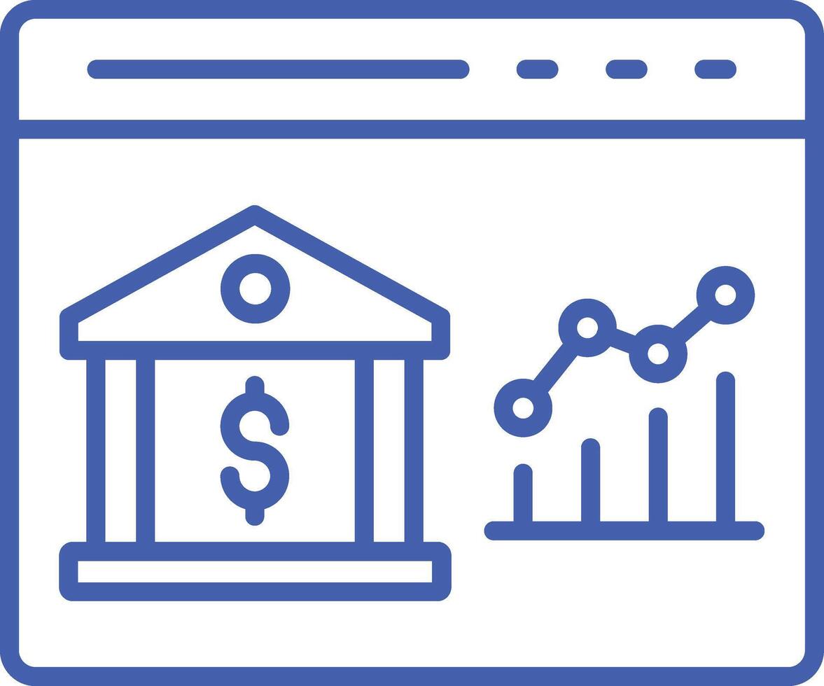 Website Analytics Line Icon vector