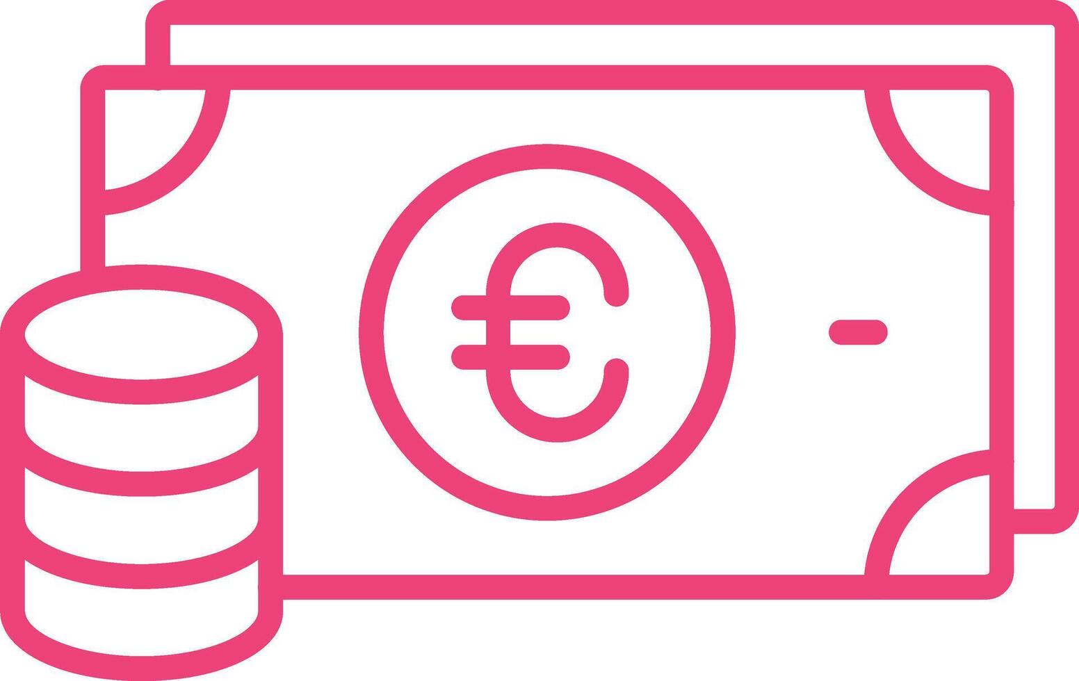 Euro Currency Line Icon vector