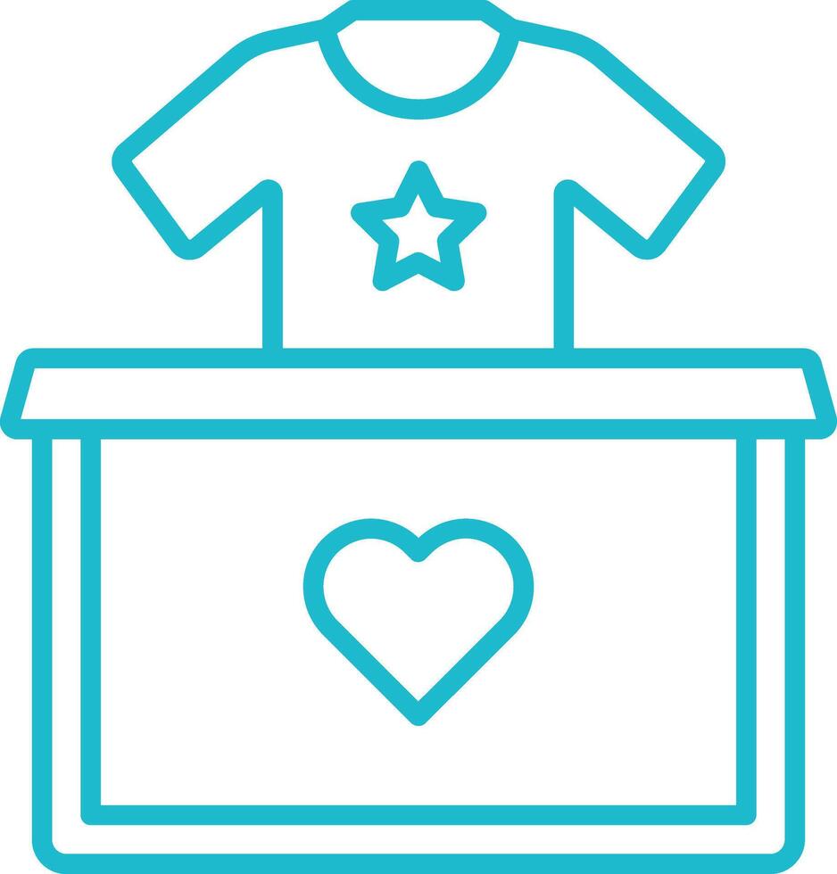Clothes Donation Line Icon vector