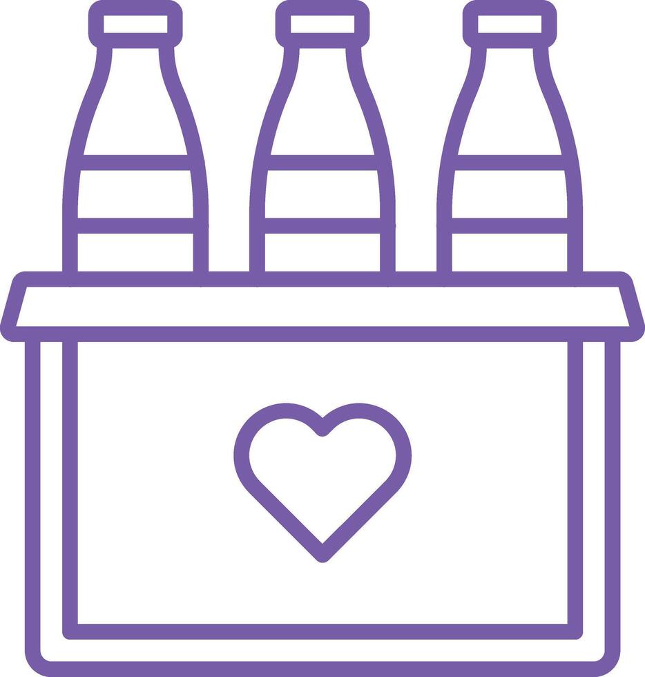 Water Donation Line Icon vector