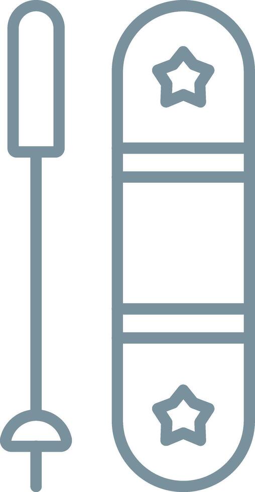 Snow Board Line Icon vector