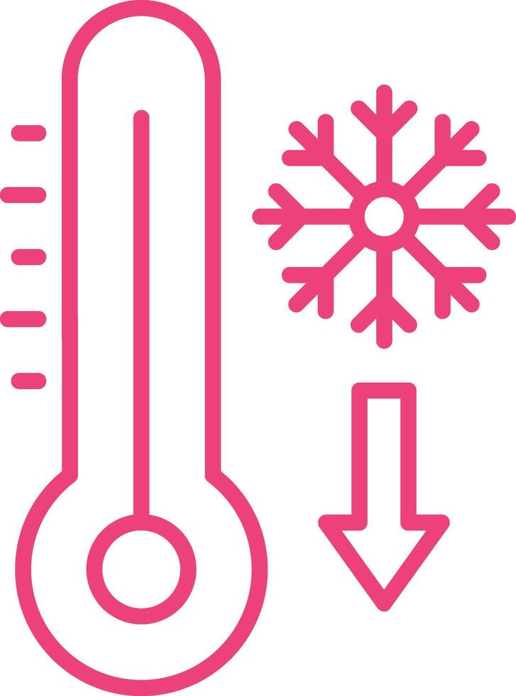Low Temperature Line Icon vector