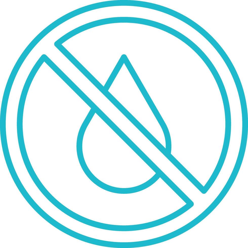 No Water Line Icon vector
