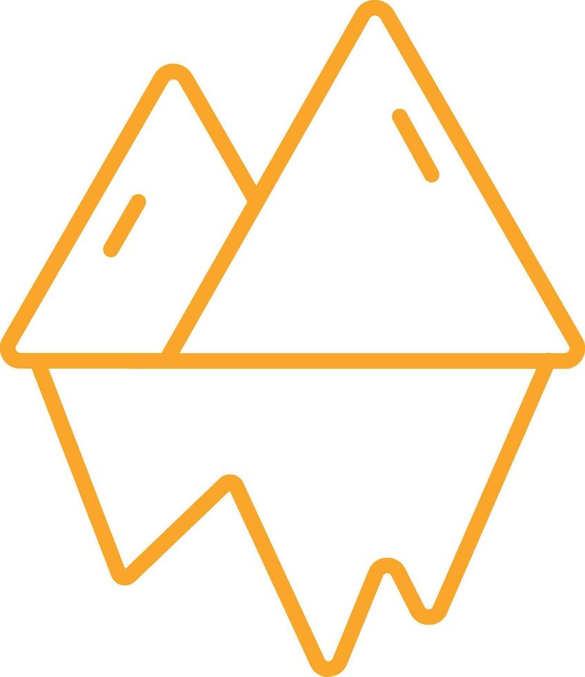 Iceberg Line Icon vector