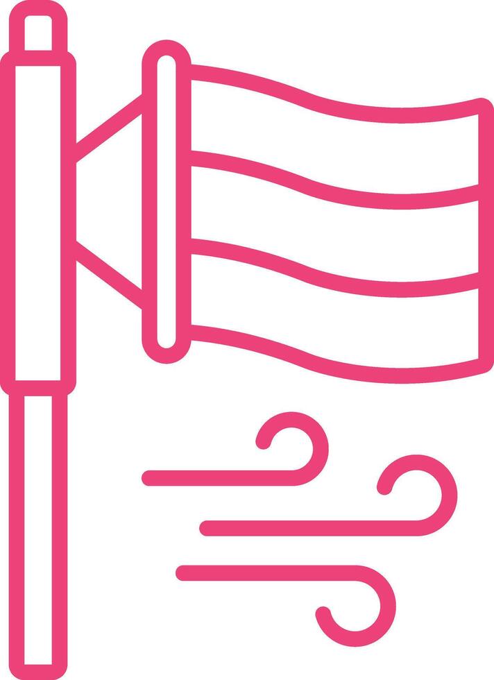 Wind Direction Line Icon vector