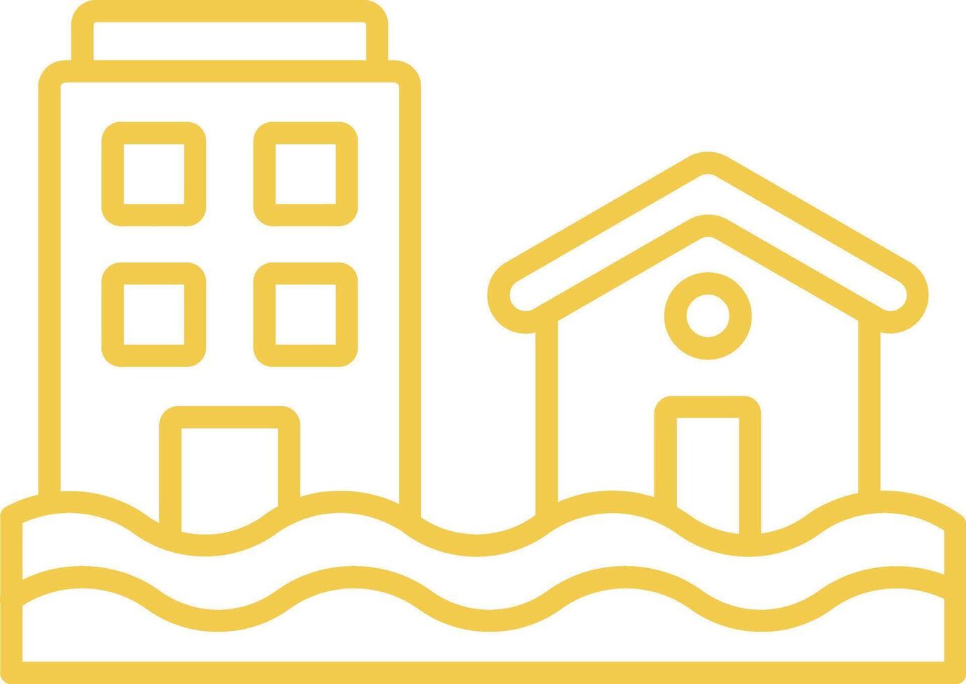 Flooding Line Icon vector
