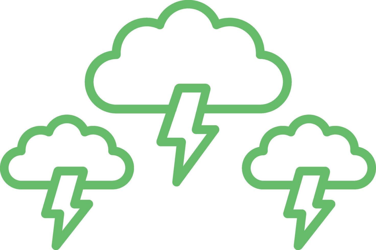 Lightning Line Icon vector