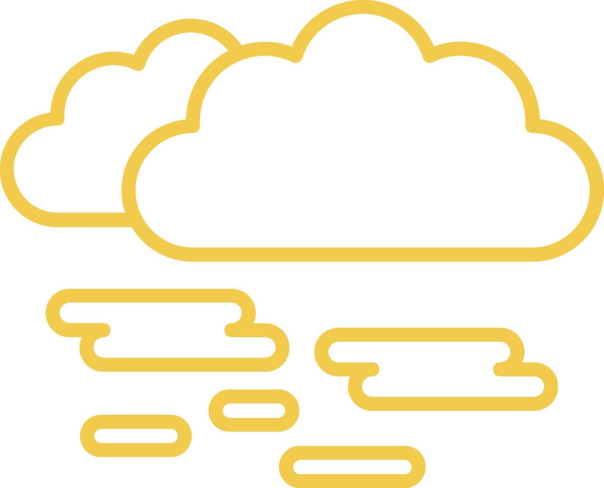 Haze Line Icon vector