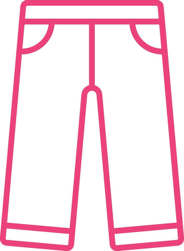 Trousers Line Icon vector