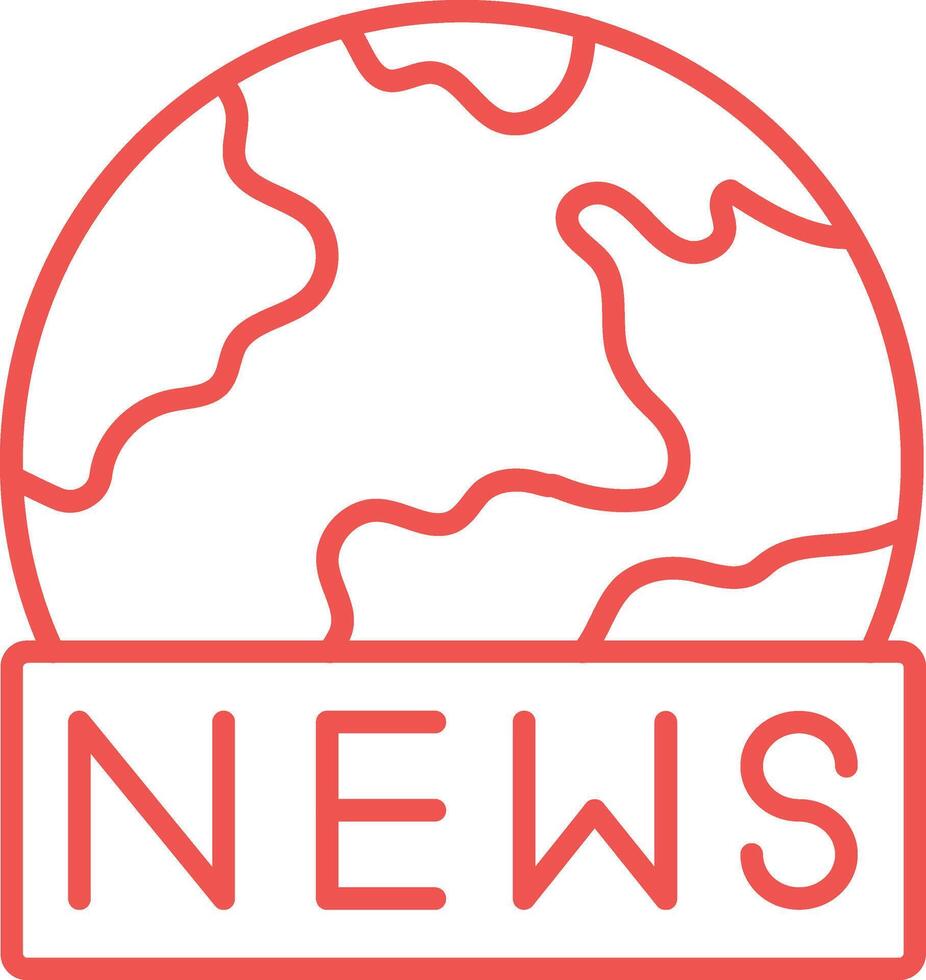 World News Line Icon vector