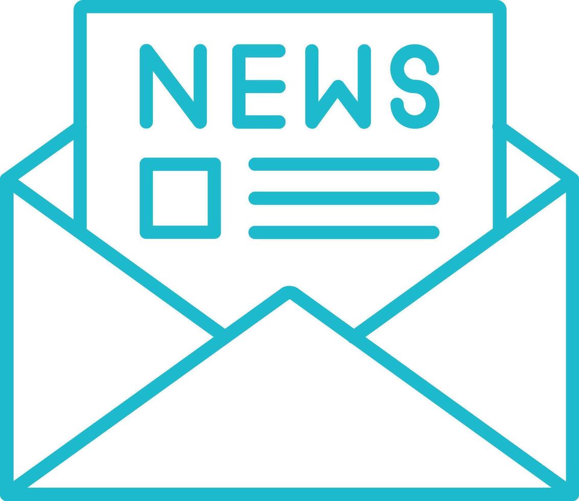 Newsletter Line Icon vector