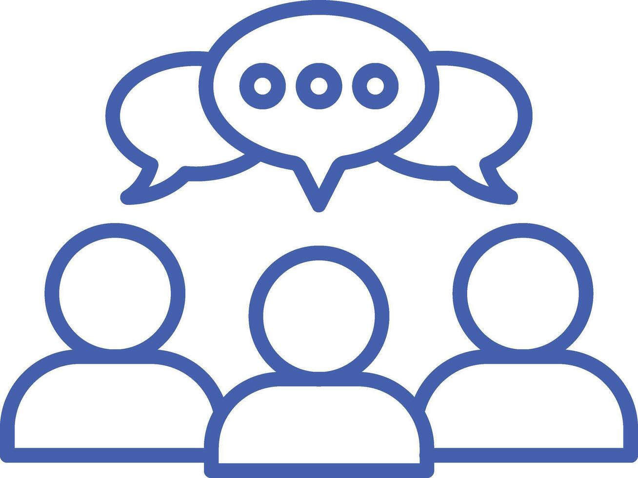 Opinion Line Icon vector
