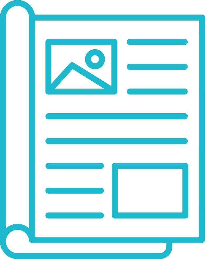 Magazine Line Icon vector