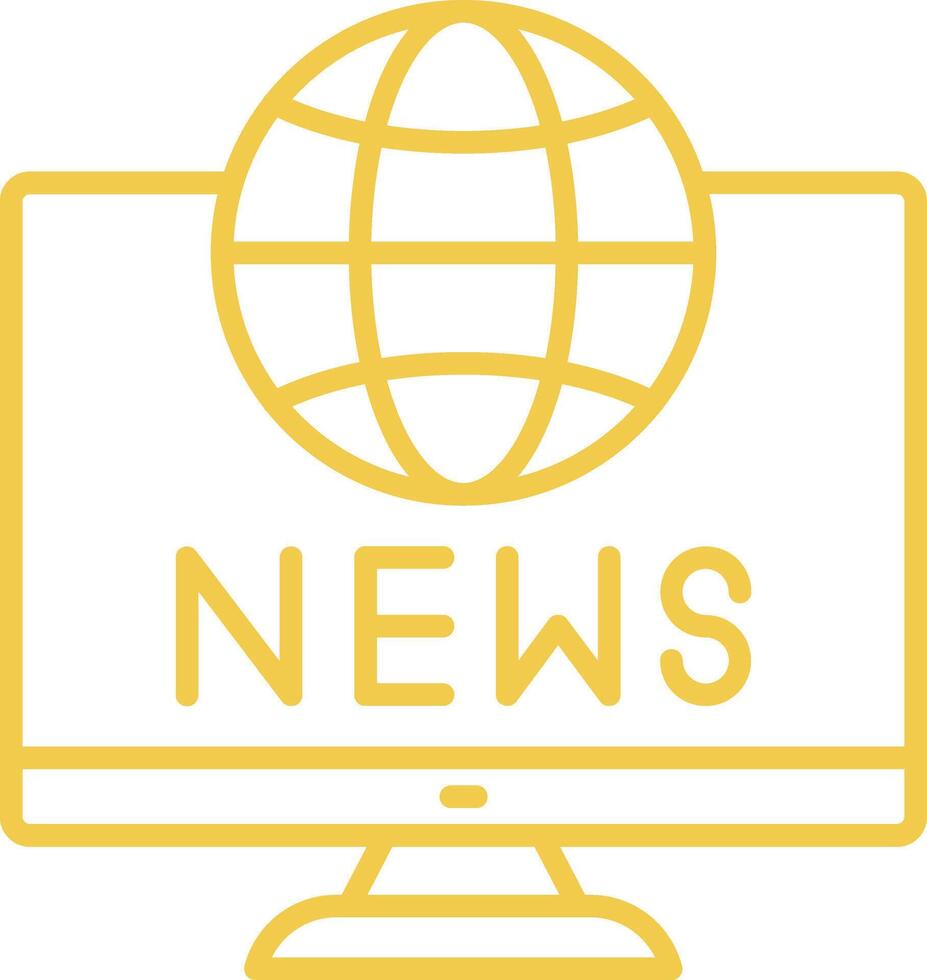 Global News Line Icon vector
