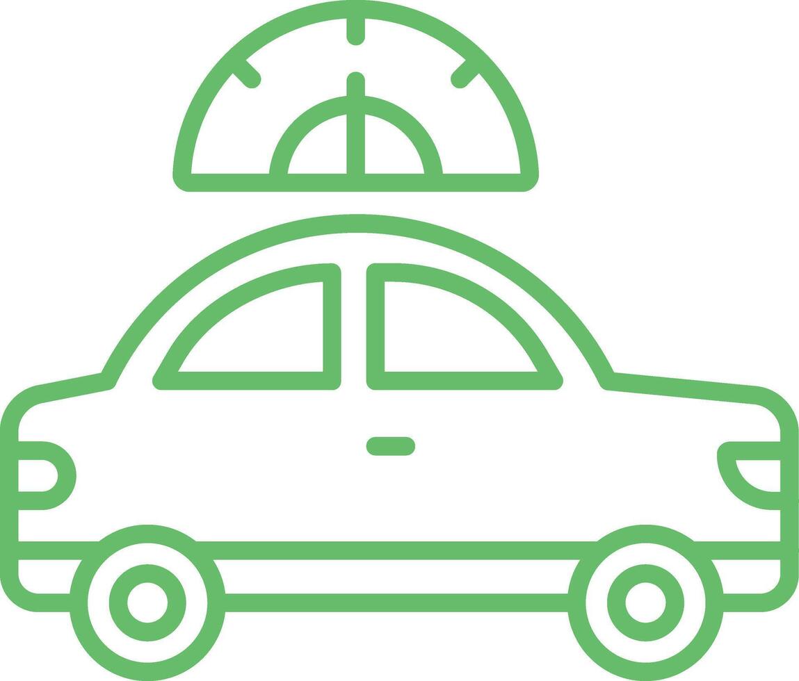 Cruise Control Line Icon vector