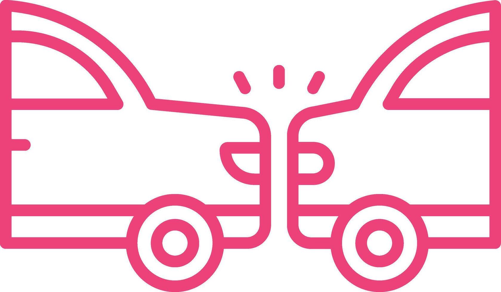 Collision Line Icon vector