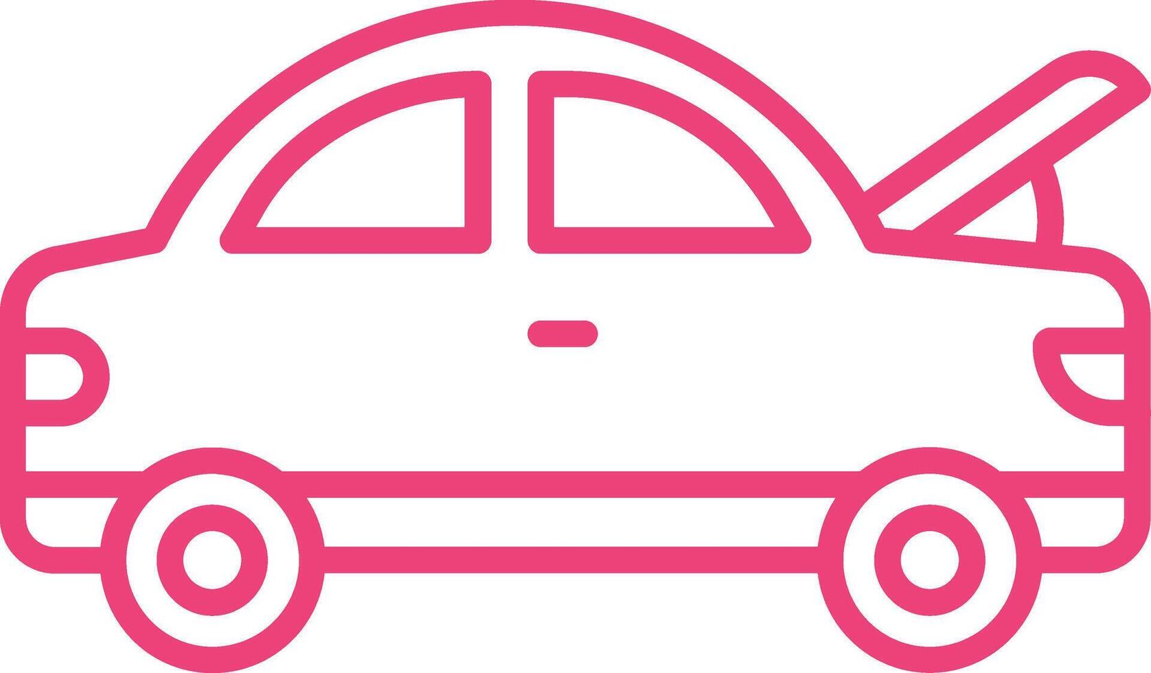 Hood Open Line Icon vector