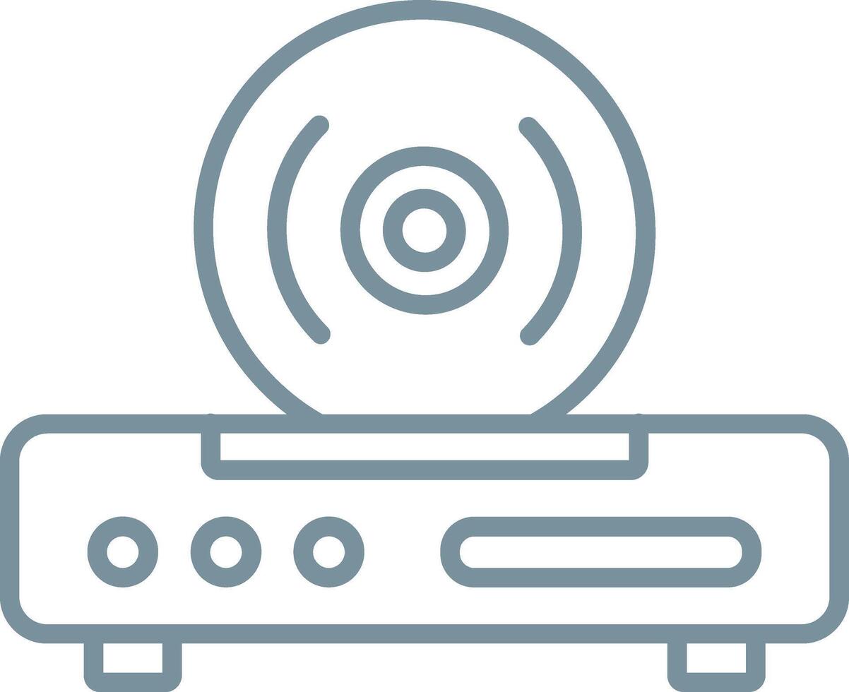 Cd Player Line Icon vector