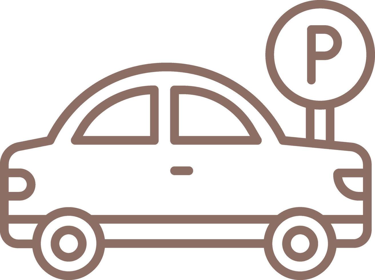 Parking Line Icon vector