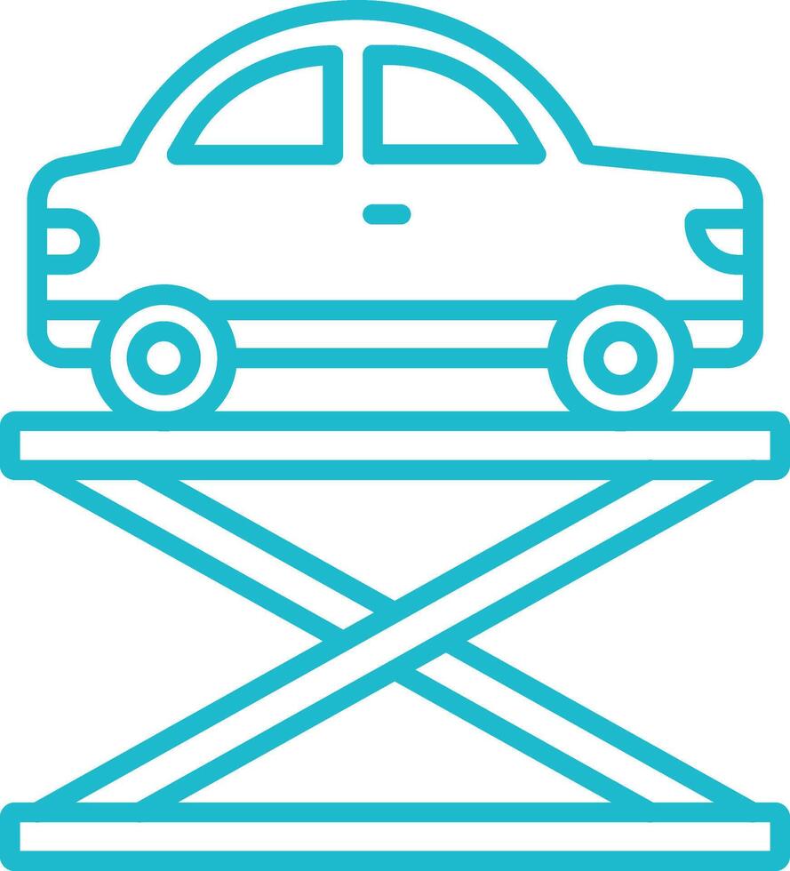Hydraulic Car Line Icon vector