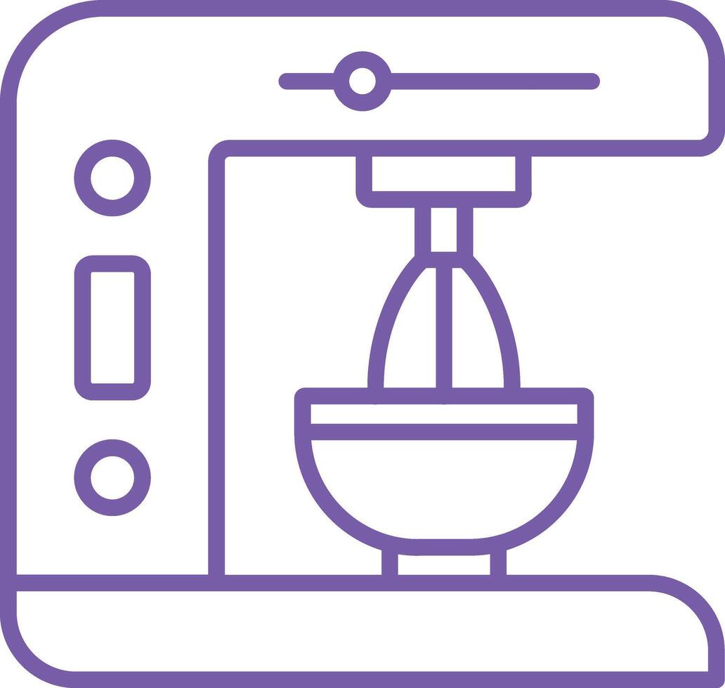 Electric mixer Line Icon vector