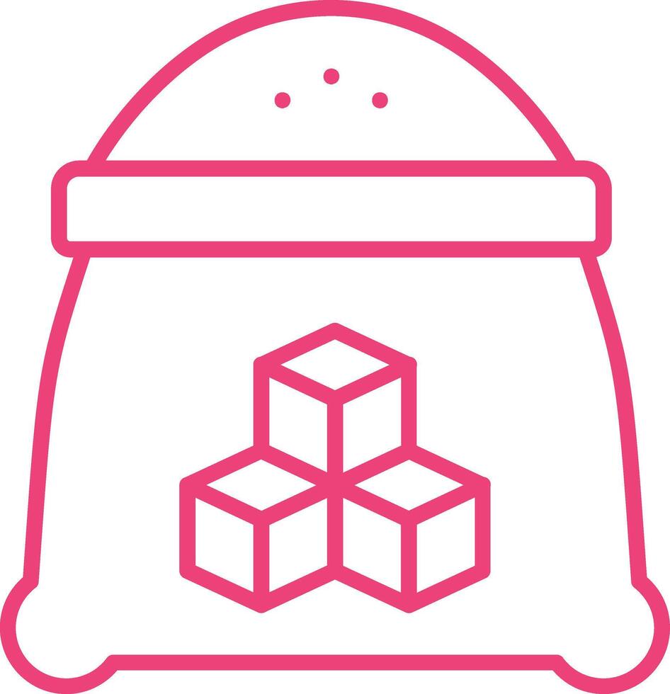 Sugar Line Icon vector