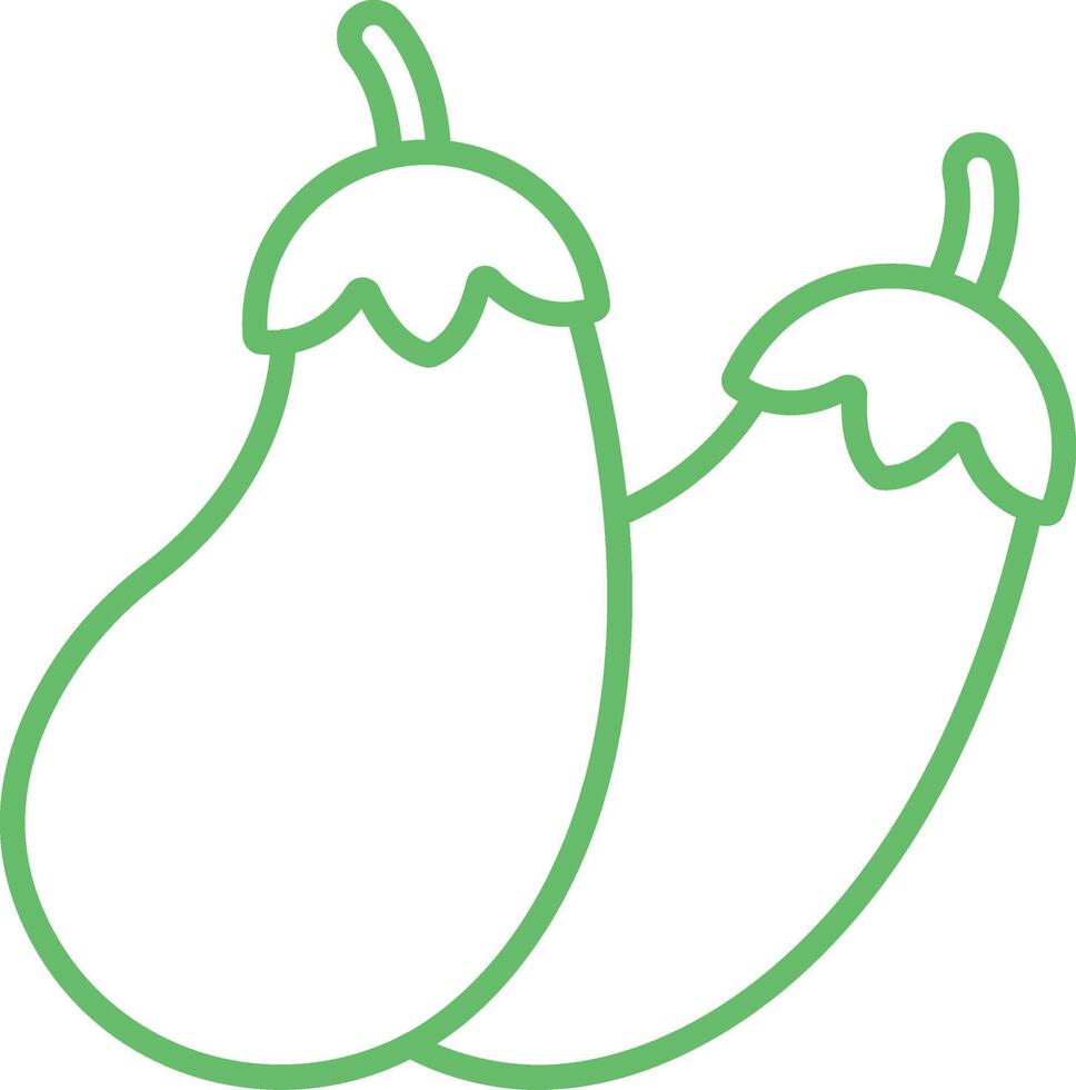 Eggplant Line Icon vector
