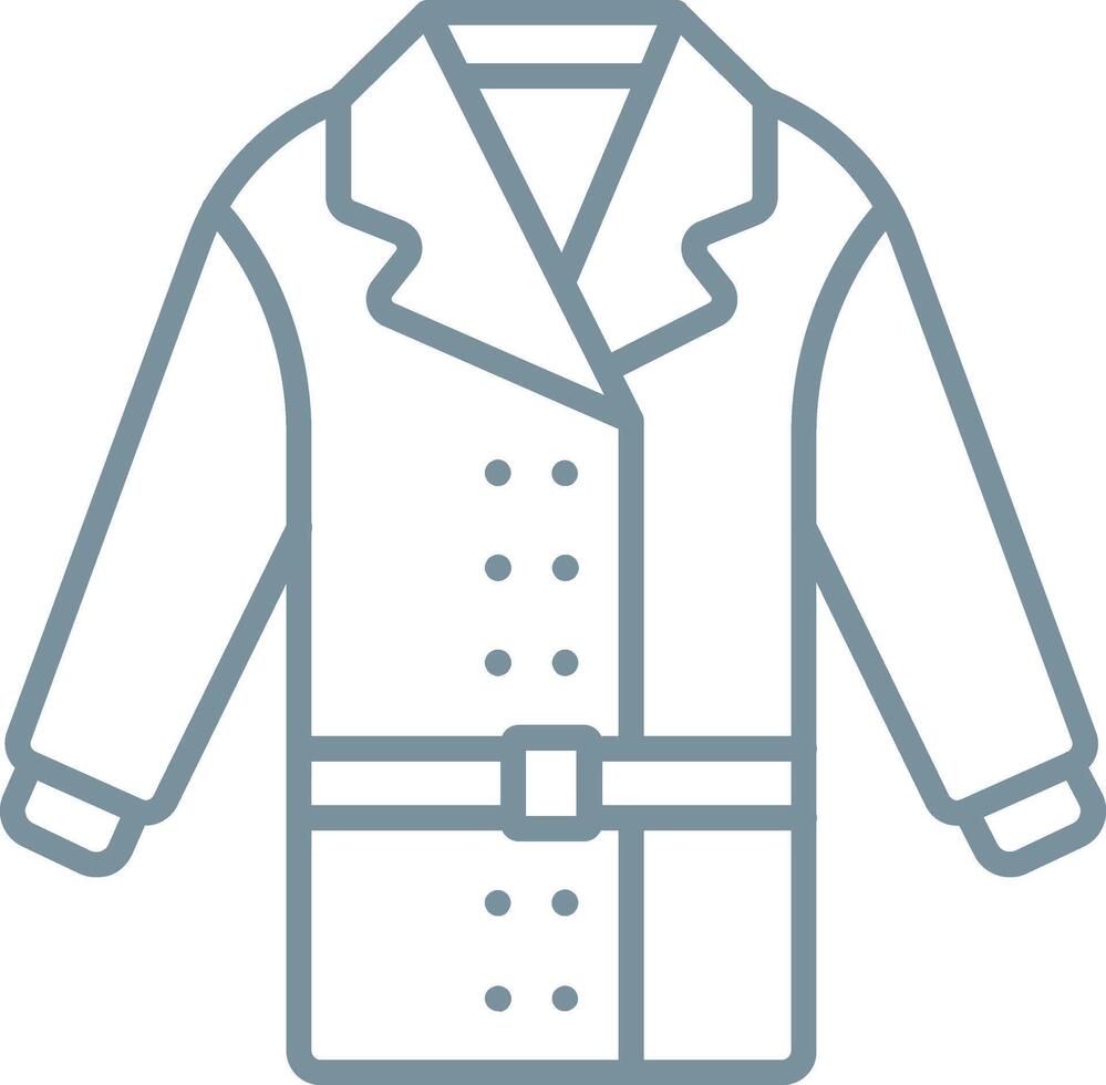 Long Coat Line Icon vector