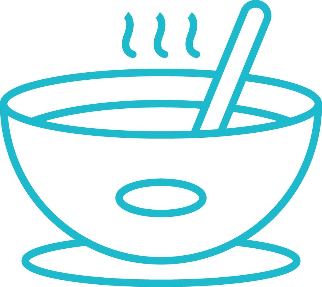 Soup Line Icon vector