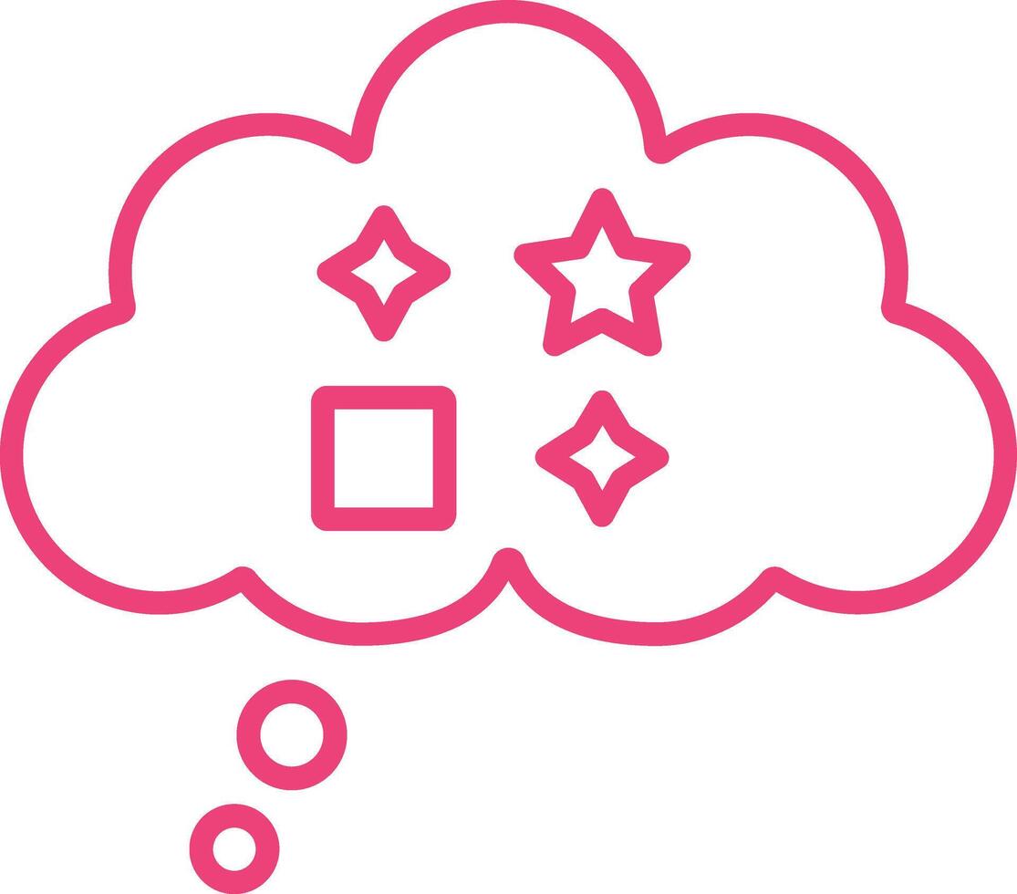 Imagination Line Icon vector