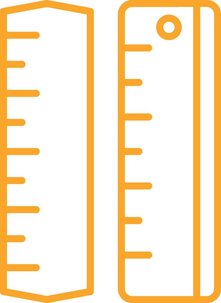 Rulers Line Icon vector