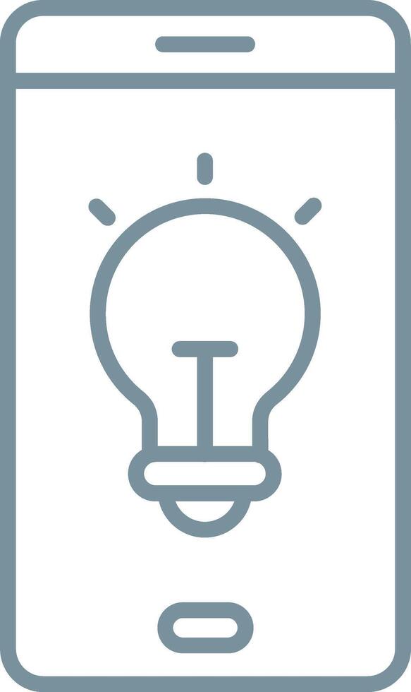 Smartphone idea Line Icon vector