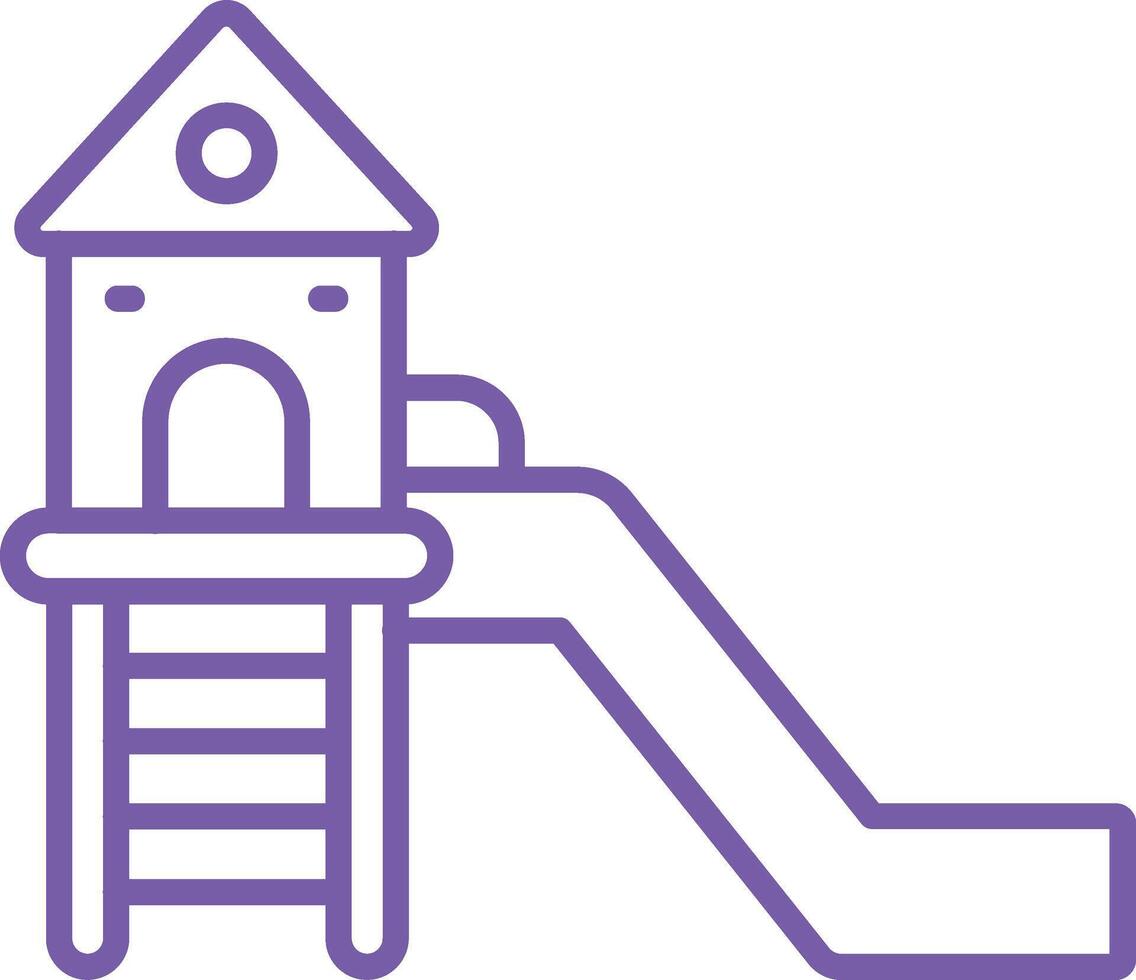 Playground Line Icon vector