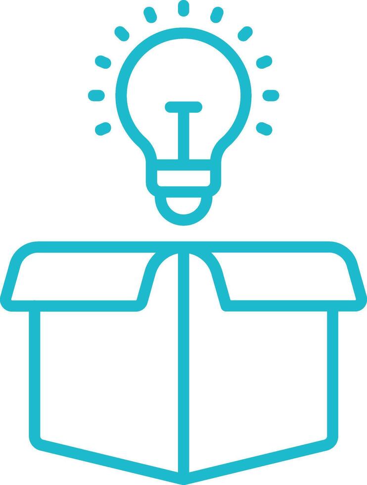 Think outside the box Line Icon vector