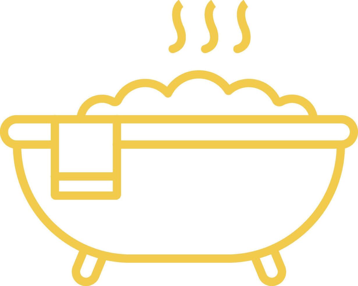 Hot Tub Line Icon vector