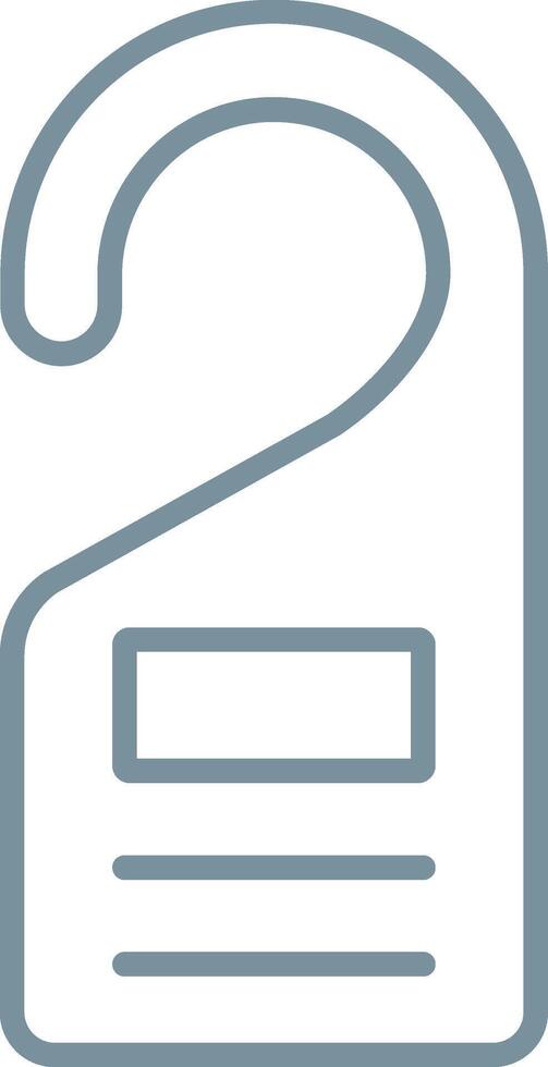 Door Hanger Line Icon vector