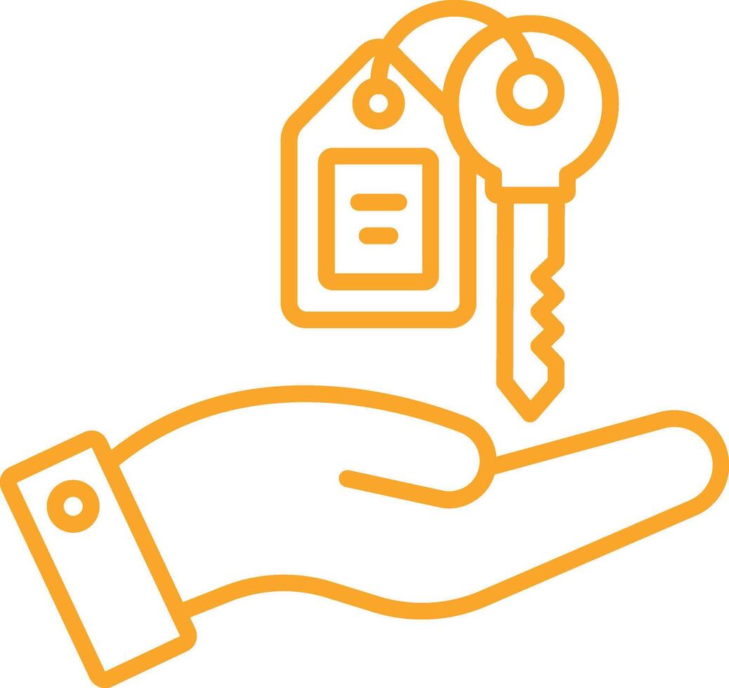 Valet Parking Line Icon vector