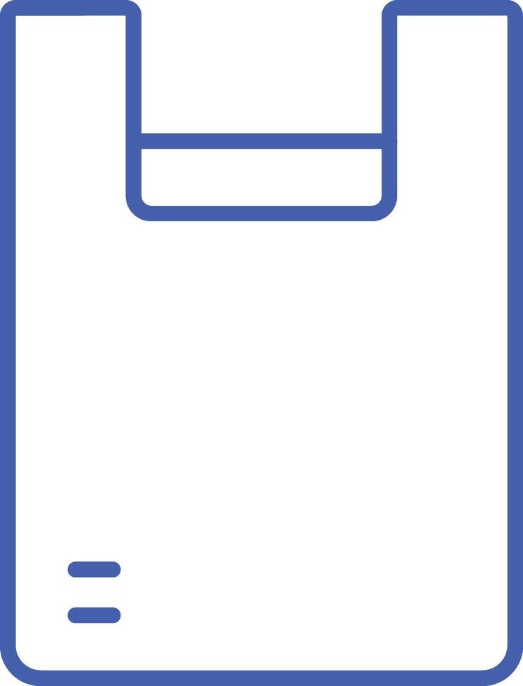 Plastic Bag Line Icon vector