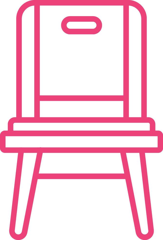 Plastic Chair Line Icon vector