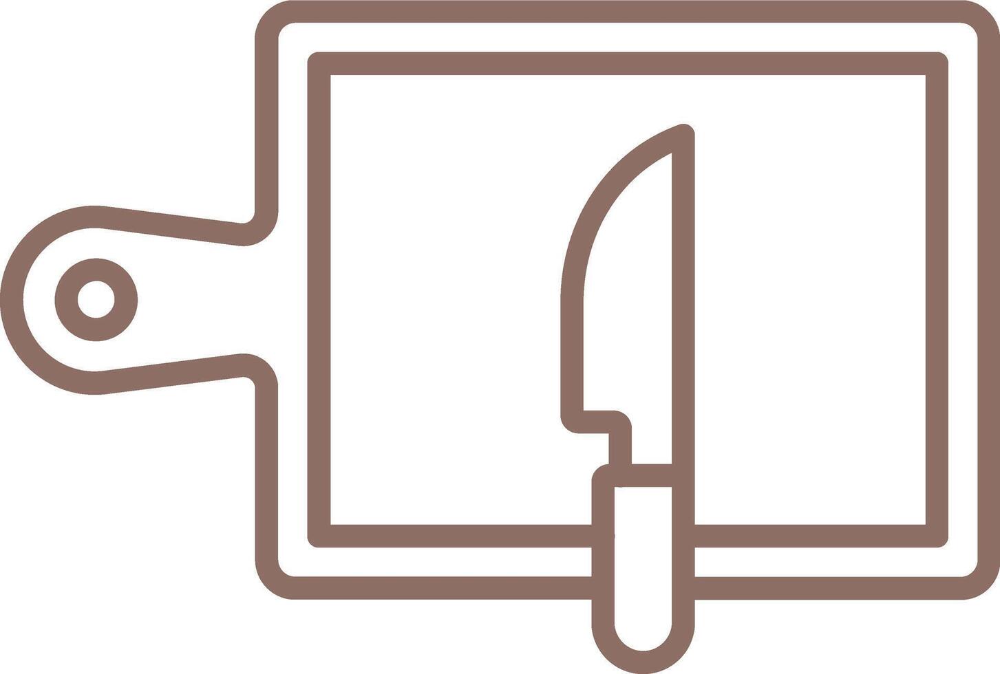 Cutting Board Line Icon vector
