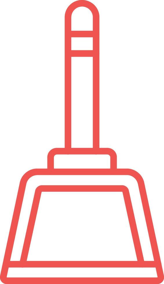 Dustpan Line Icon vector
