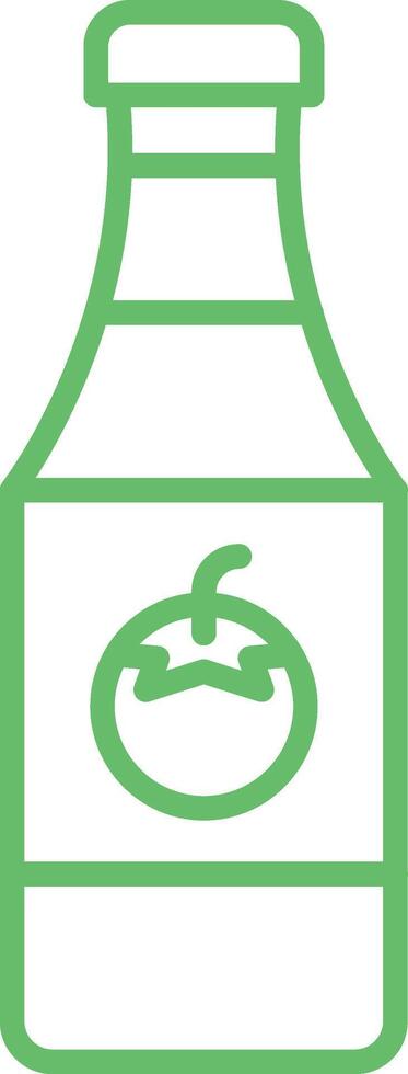 Sauce Bottle Line Icon vector
