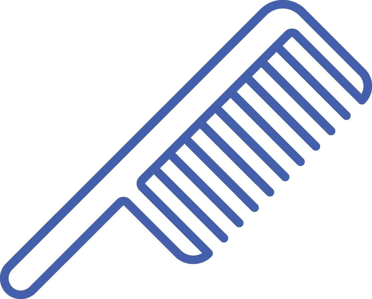Comb Line Icon vector