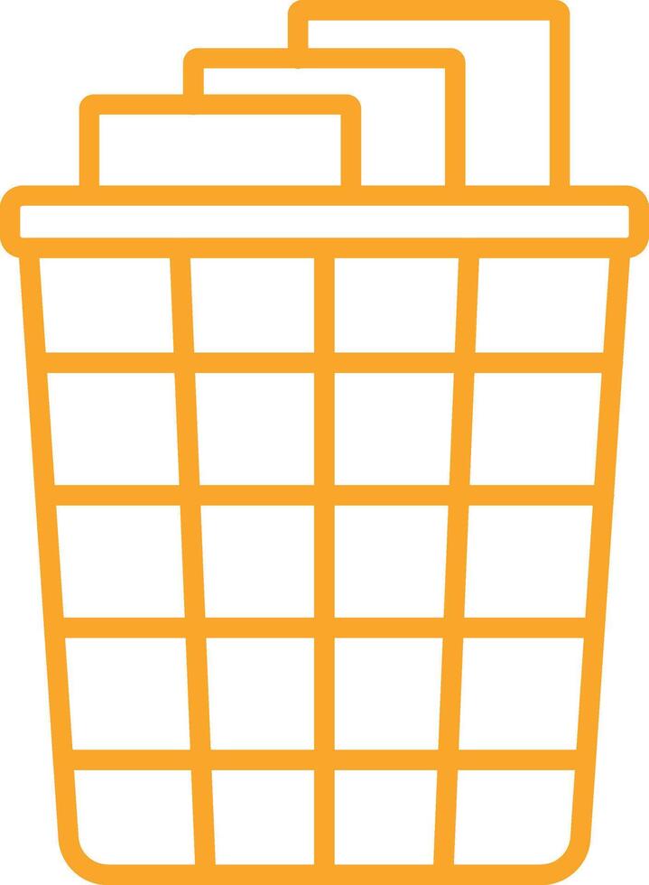 Paper Bin Line Icon vector