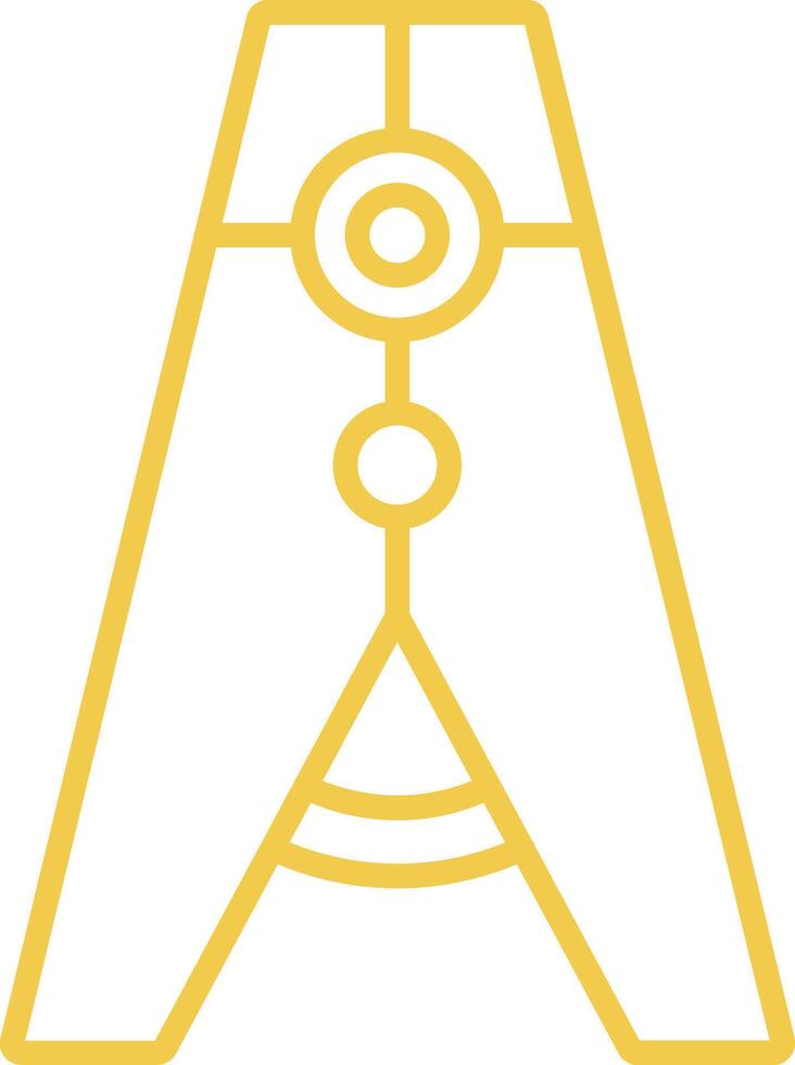 Clothes Pin Line Icon vector