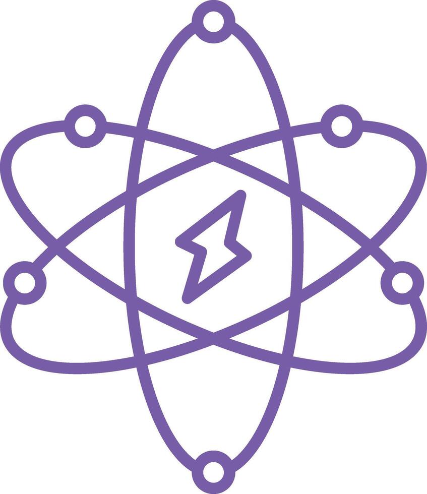 Atomic Energy Line Icon vector