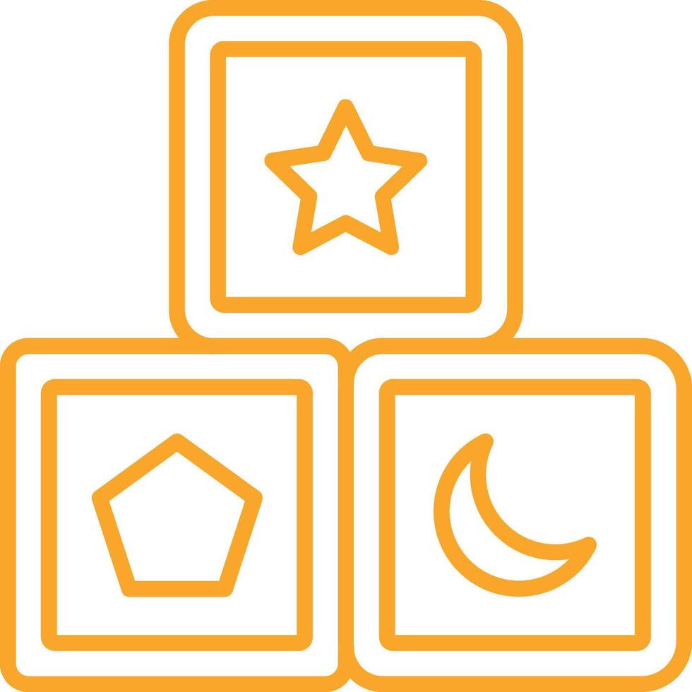 Shape toy Line Icon vector