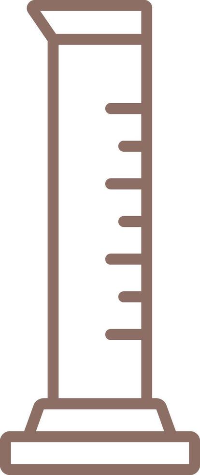 Graduated Cylinder Line Icon vector