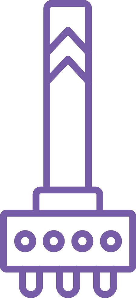Leather Punch Line Icon vector