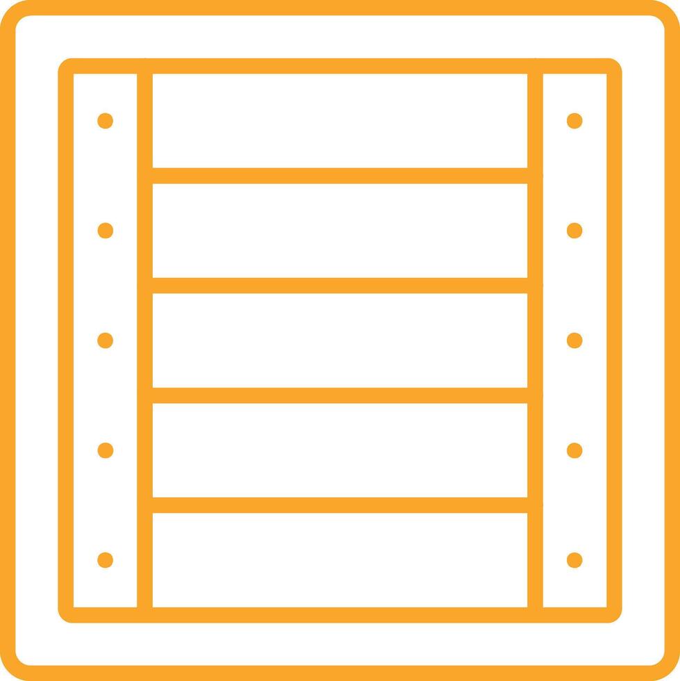 Crate Line Icon vector